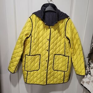 Reversable Quilted Jacket - Yellow And Black